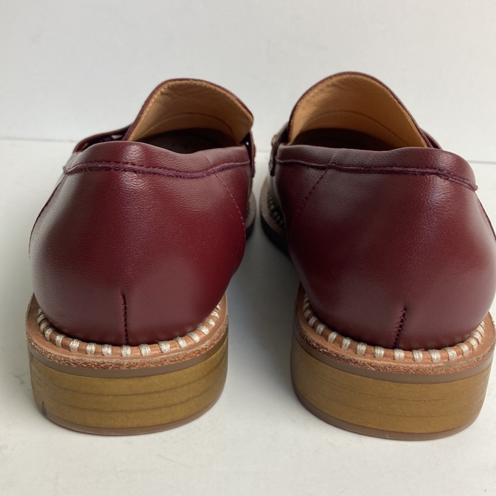 FOGEENA Penny Matte Leather Slip On Round Toe Chunky Loafers 9 Academia Preppy - Picture 11 of 16